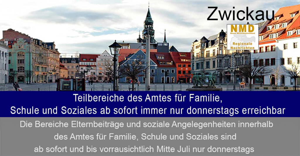 Teilbereiche des Amtes für Familie, Schule und Soziales ab sofort immer nur donnerstags erreichbar