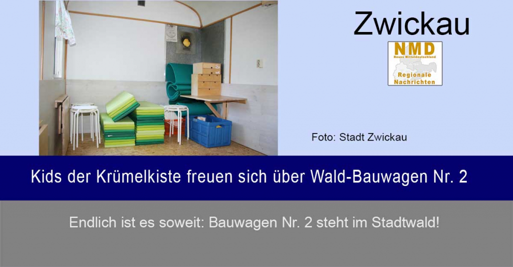 Kids der Krümelkiste freuen sich über Wald-Bauwagen Nr. 2
